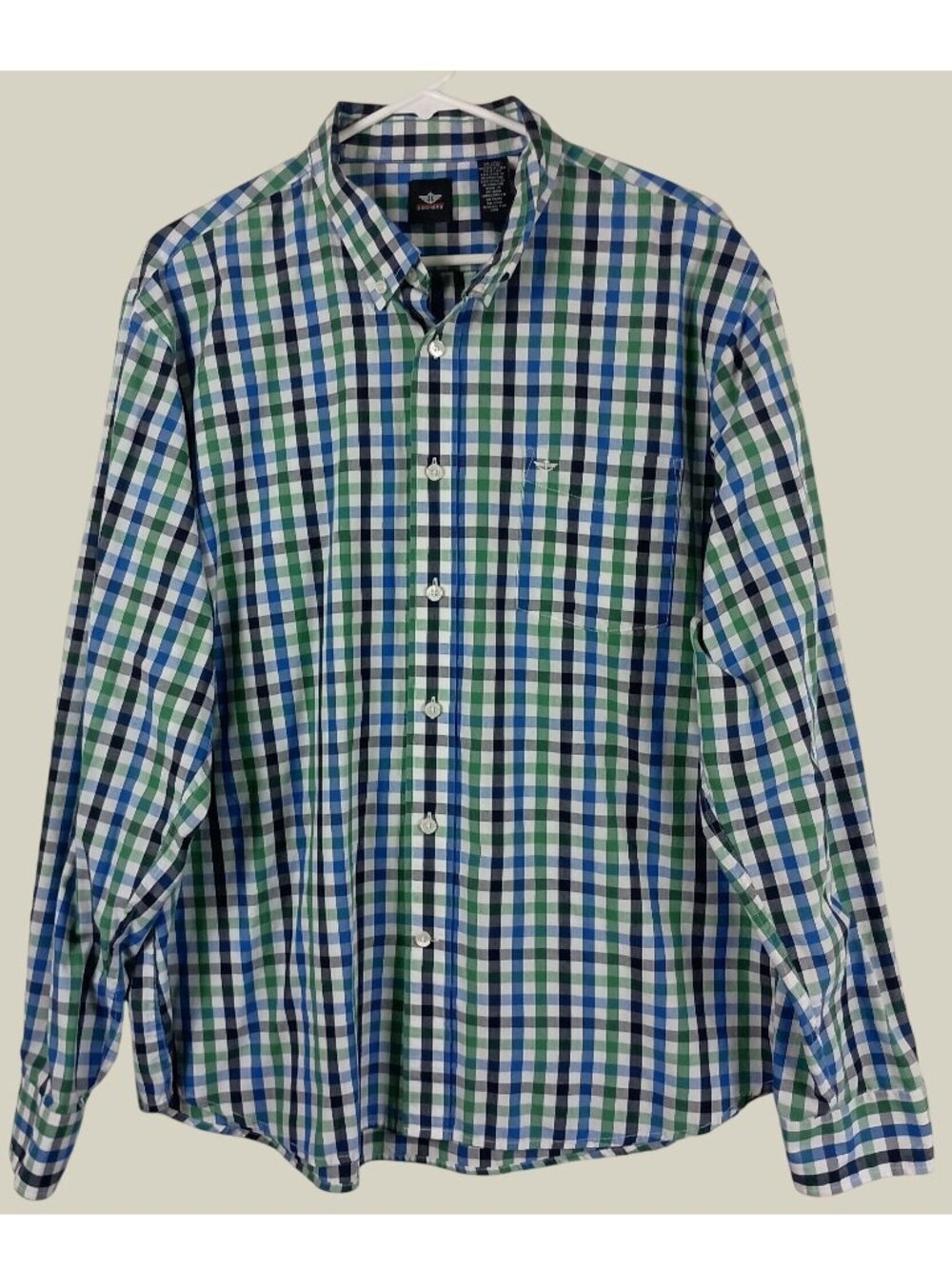 Dockers Gingham Plaid Long Sleeve Shirt Button Down Mens XL Fall Casual Work